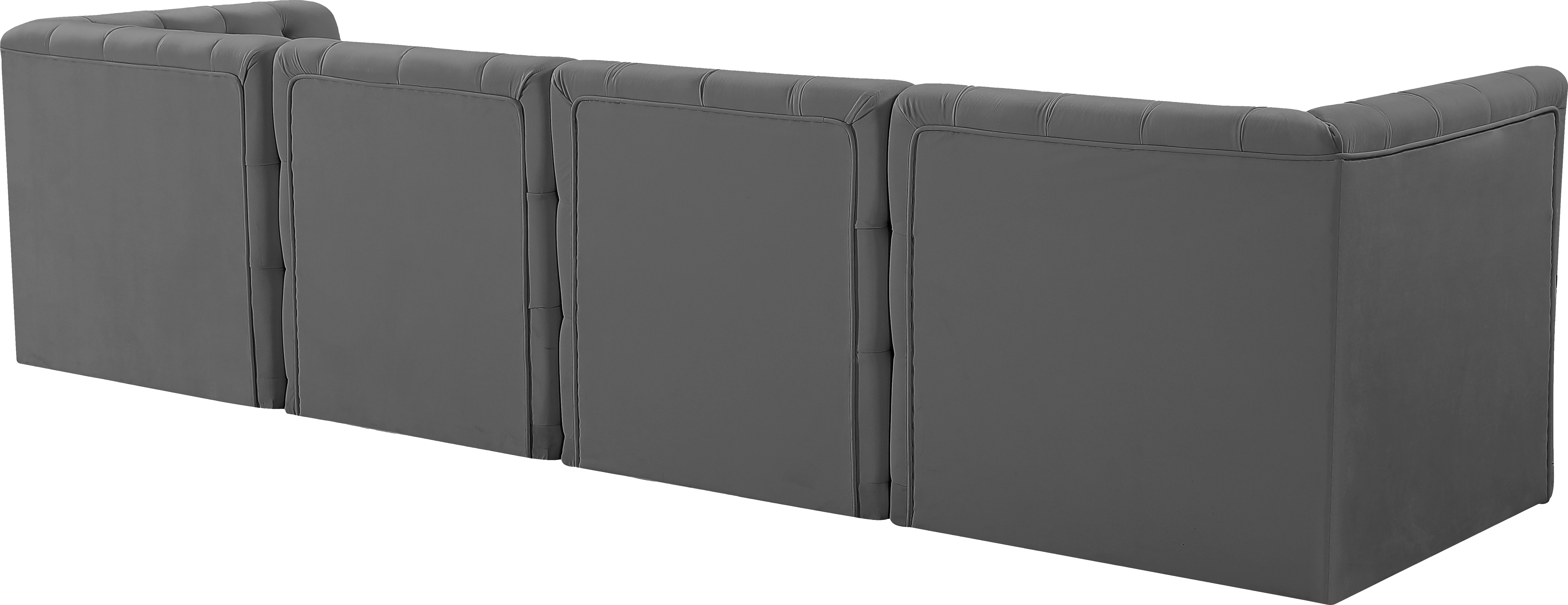 Tuft 128" Velvet Modular Sofa
