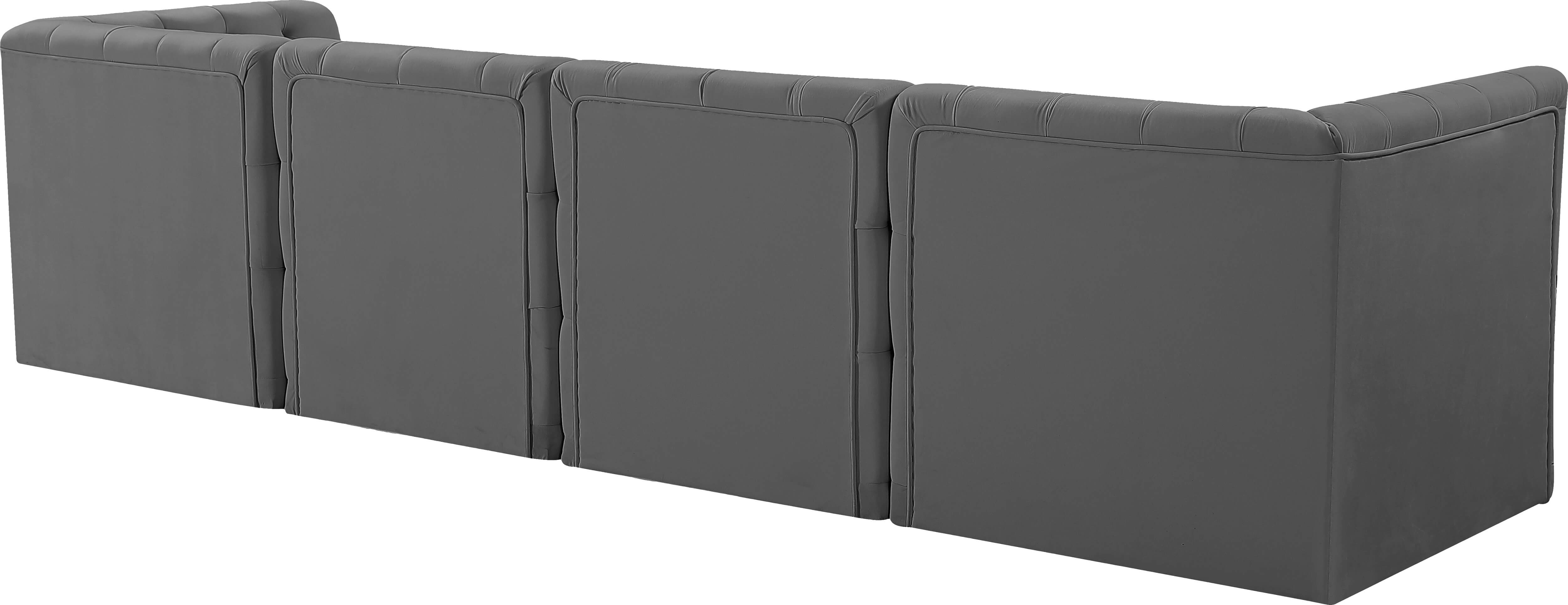 Tuft 128" Velvet Modular Sofa