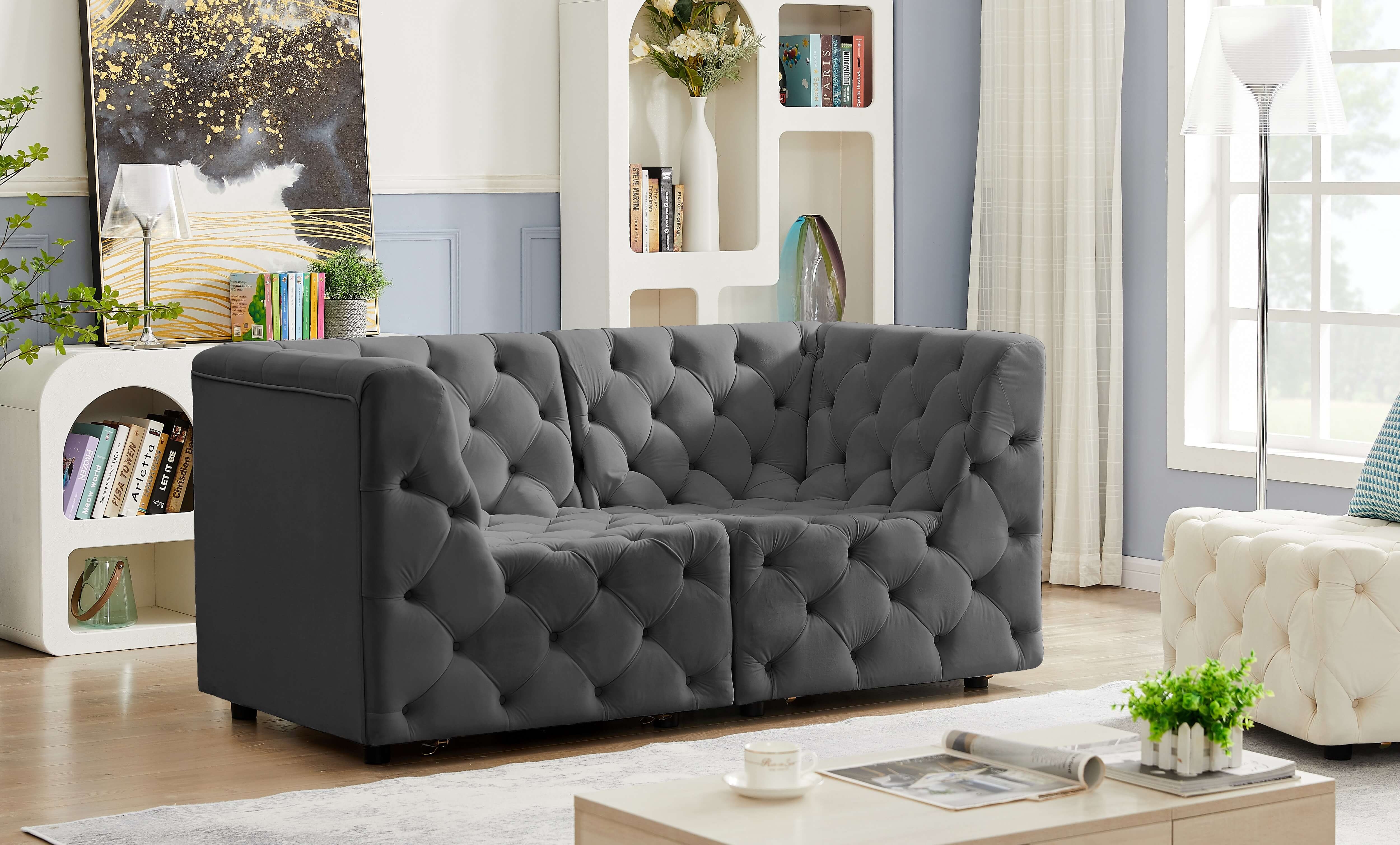 Tuft 70" Velvet Modular Sofa
