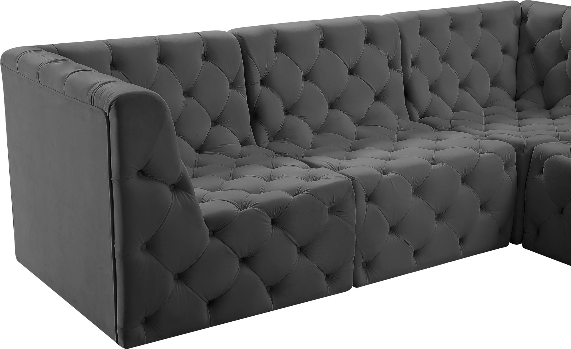 Tuft 99" 4-Piece Velvet Modular Sectional