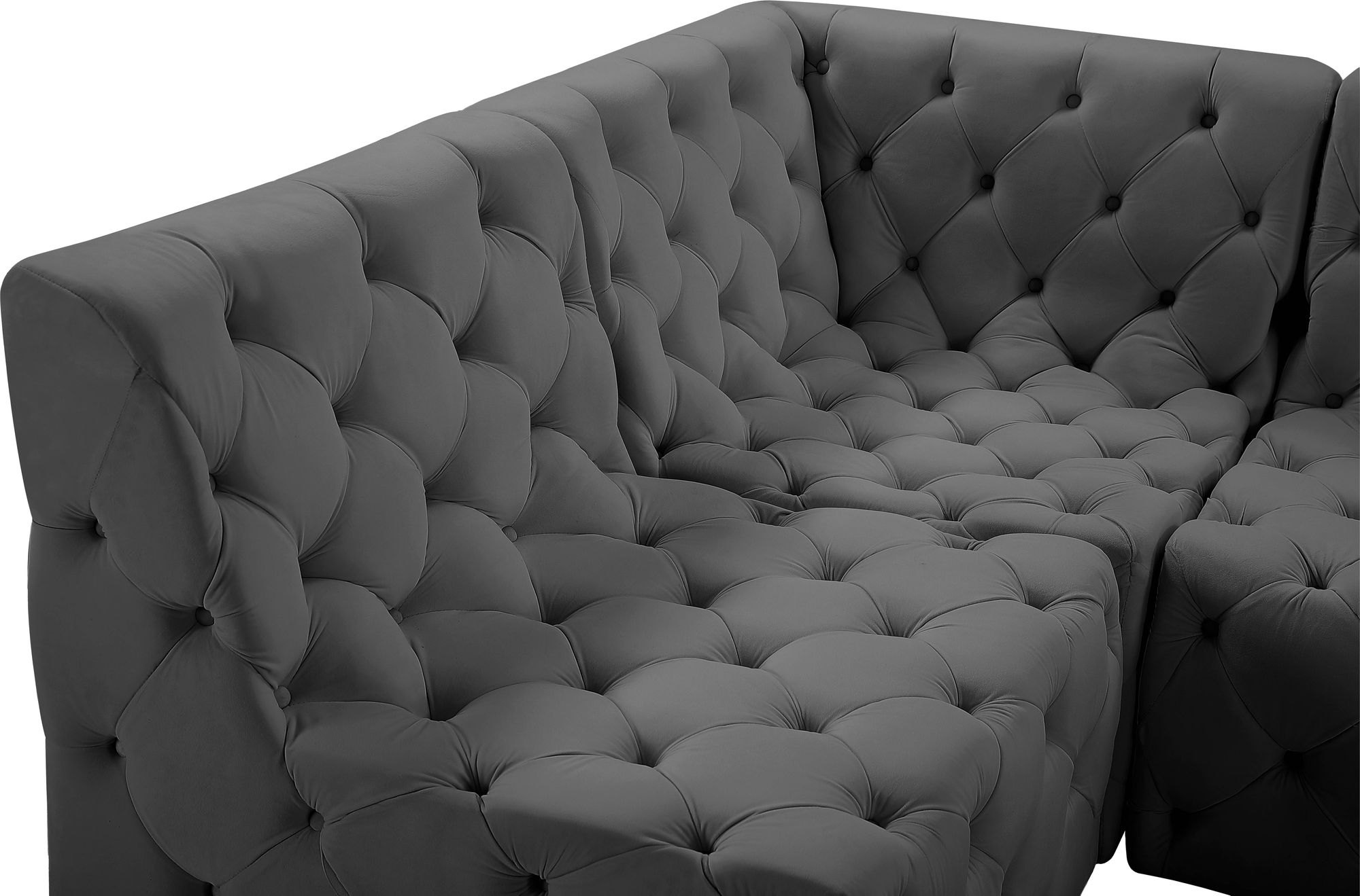 Tuft 99" 4-Piece Velvet Modular Sectional