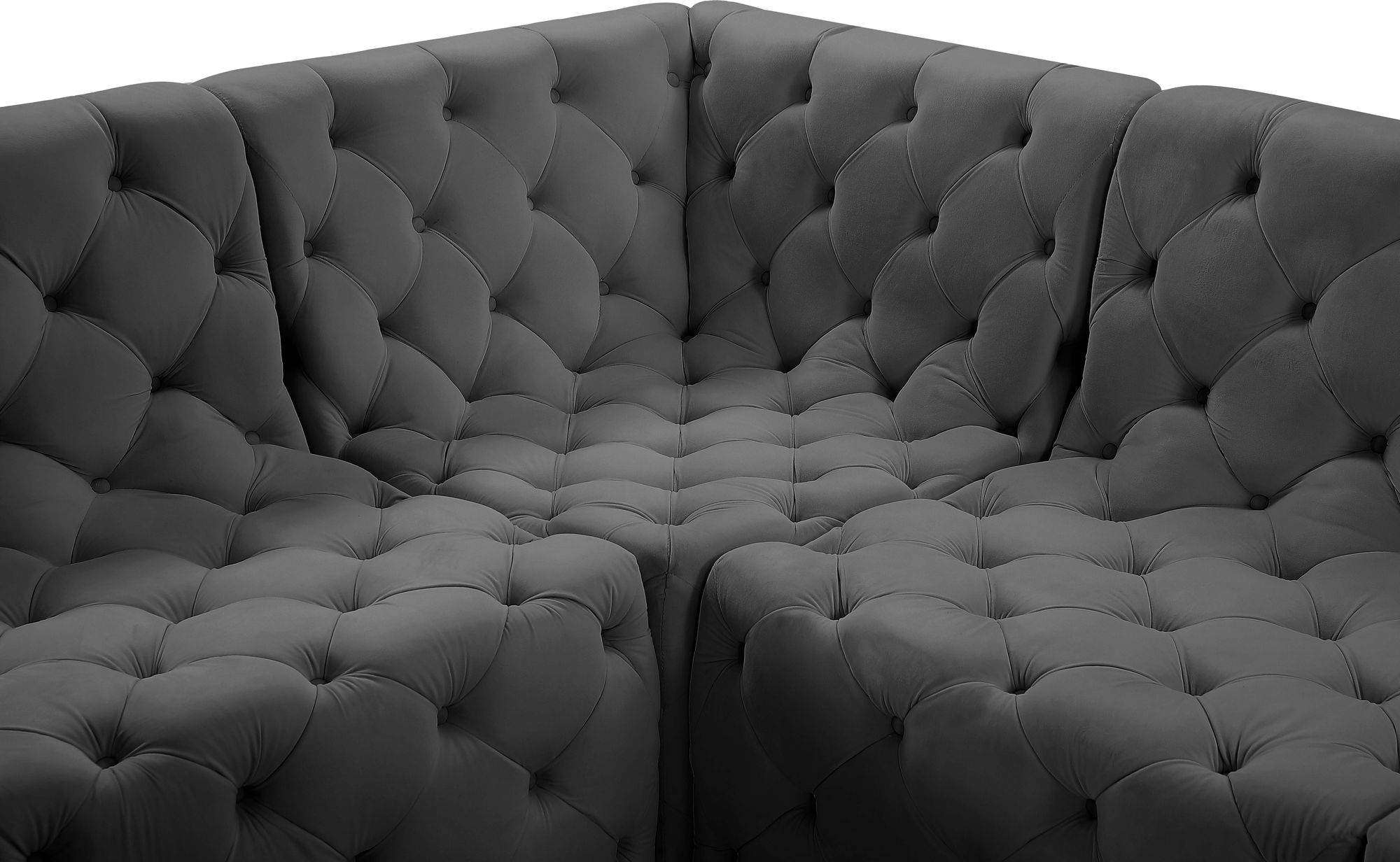 Tuft 99" 4-Piece Velvet Modular Sectional