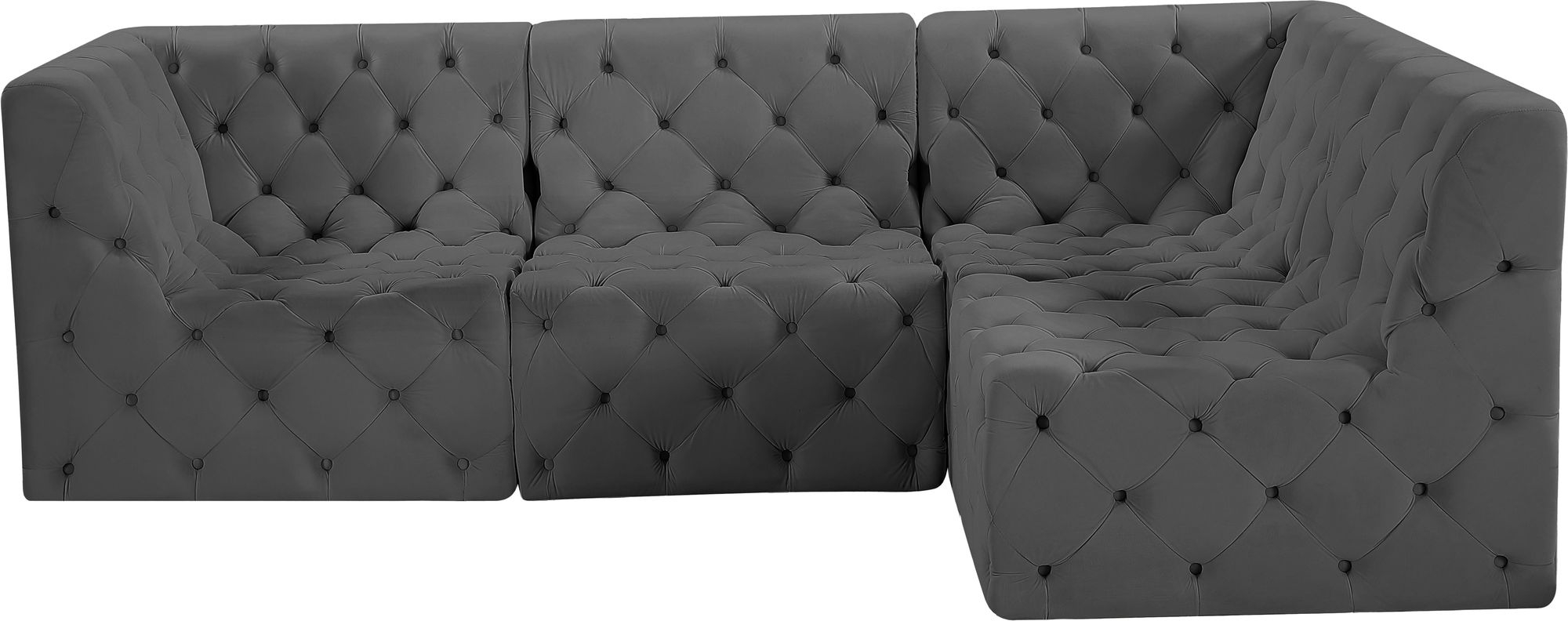 Tuft 99" 4-Piece Velvet Modular Sectional