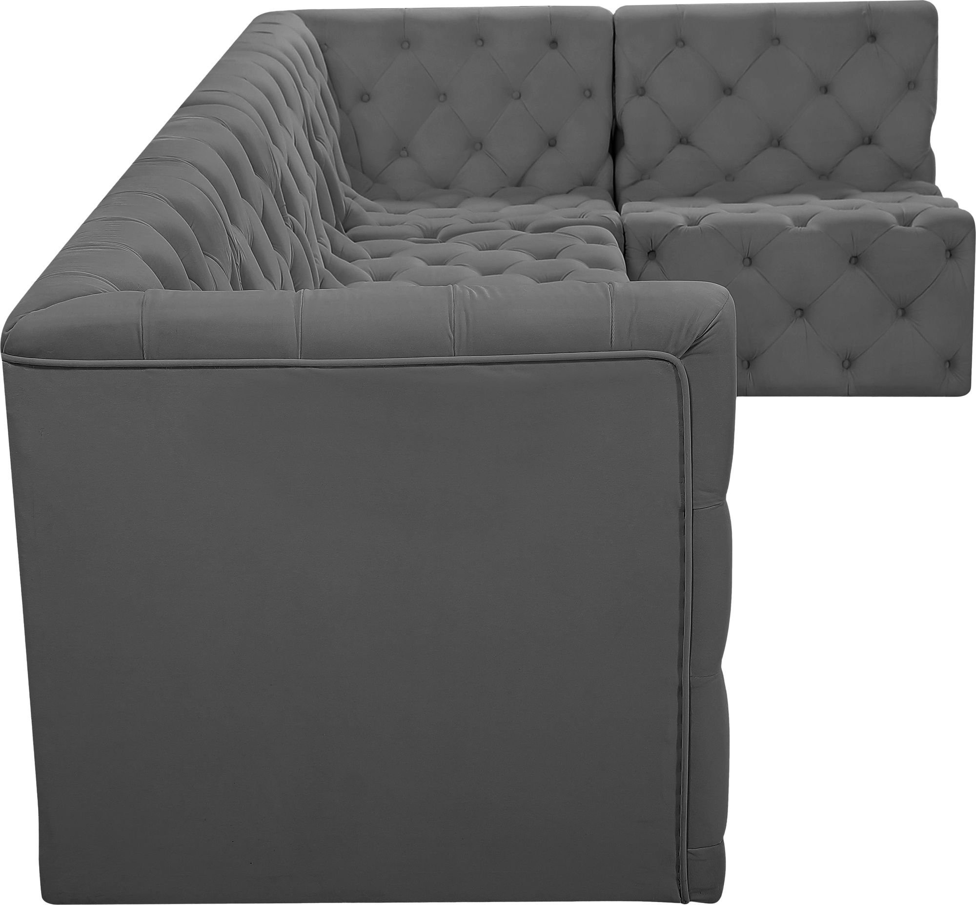 Tuft 128" 5-Piece Velvet Modular Armless Sectional