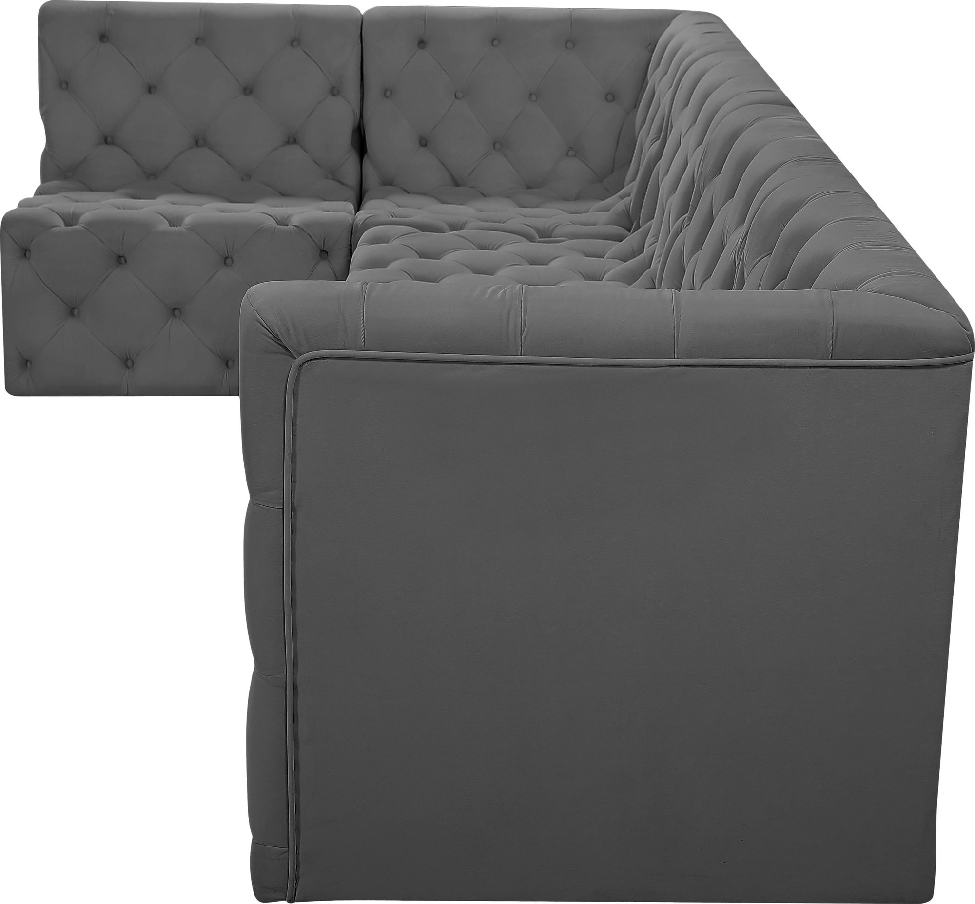 Tuft 128" 5-Piece Velvet Modular Armless Sectional