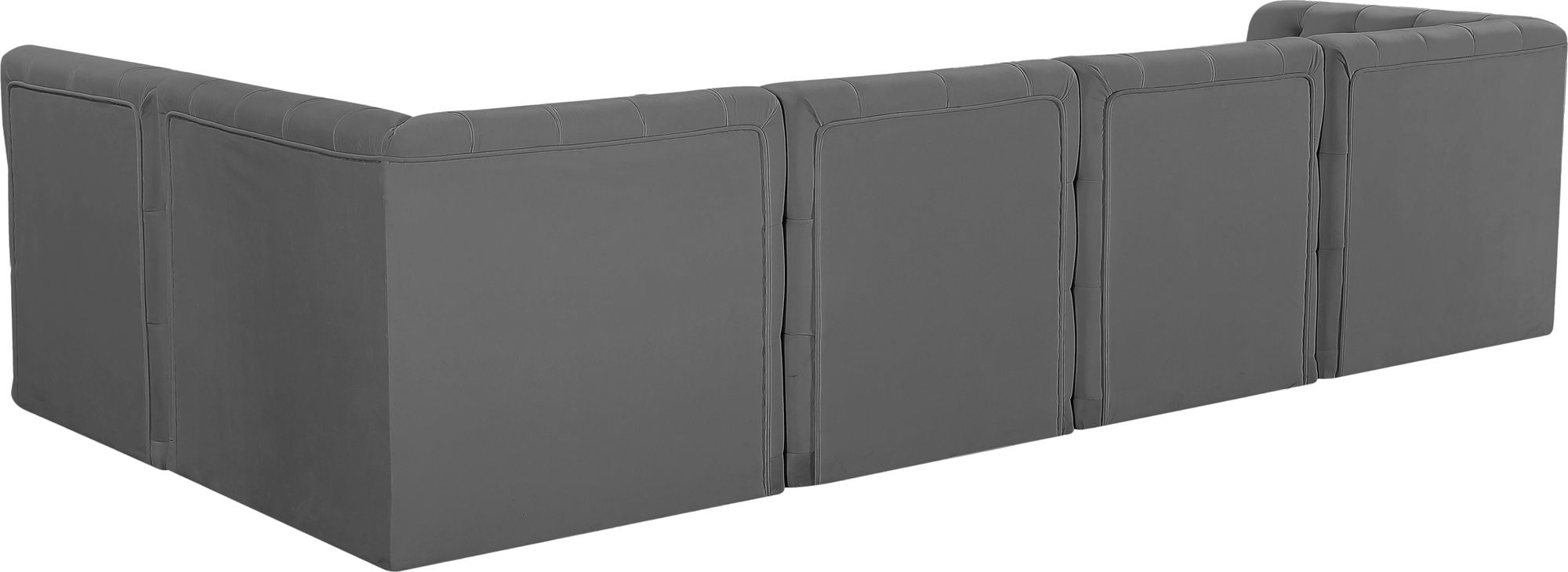 Tuft 128" 5-Piece Velvet Modular Armless Sectional
