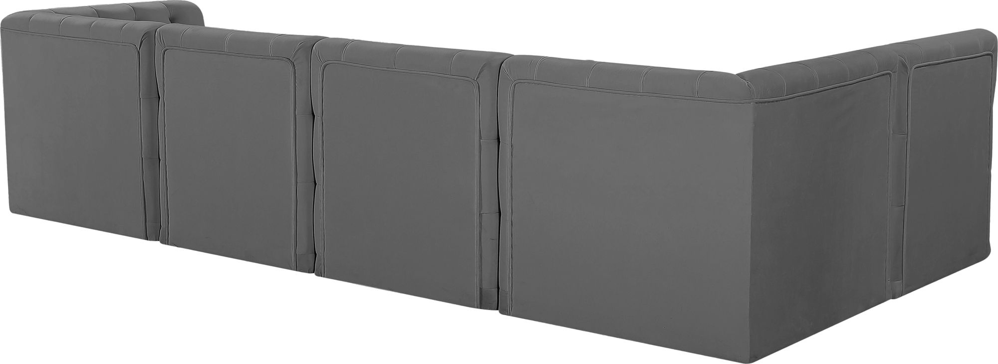 Tuft 128" 5-Piece Velvet Modular Armless Sectional
