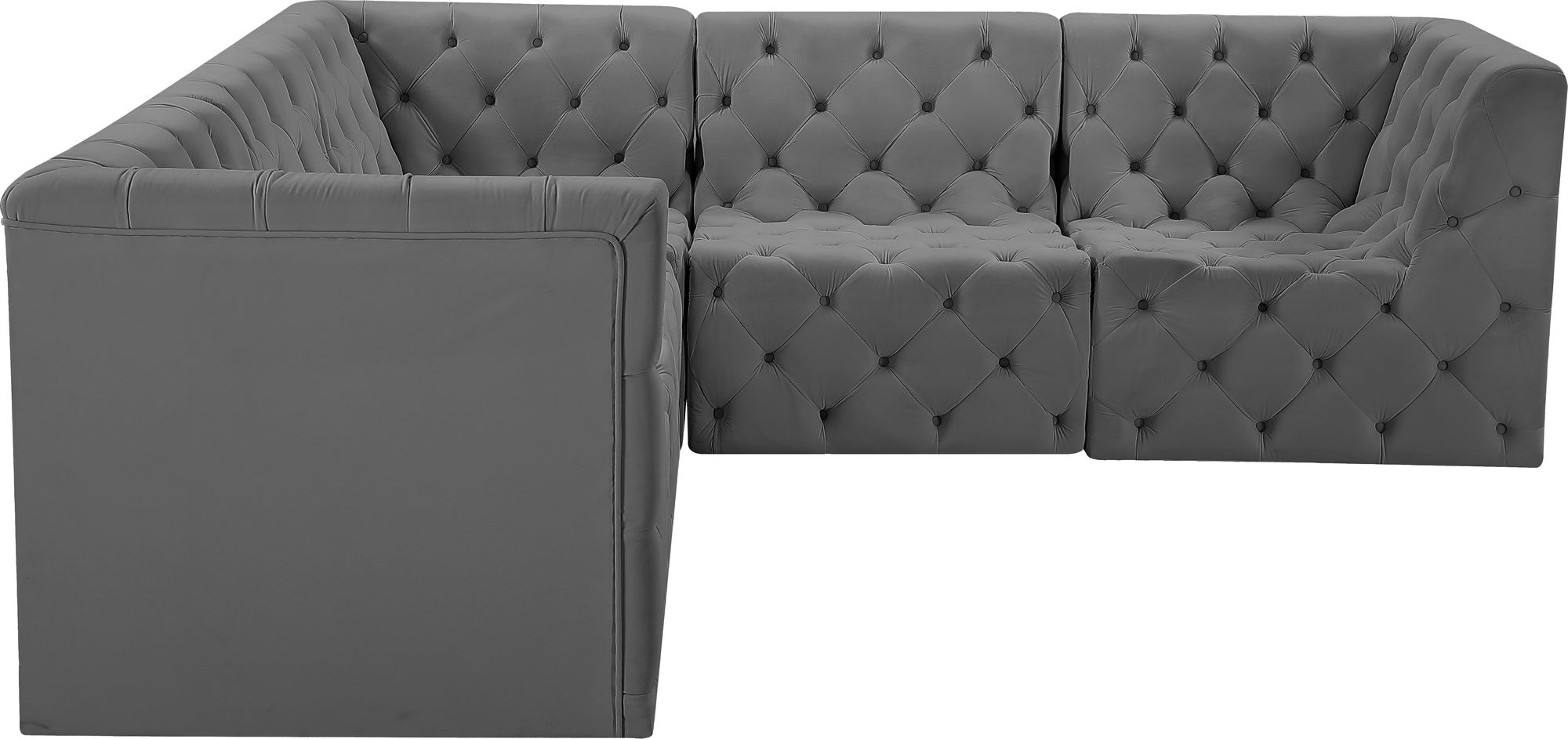 Tuft 99" 5-Piece Velvet Modular Sectional