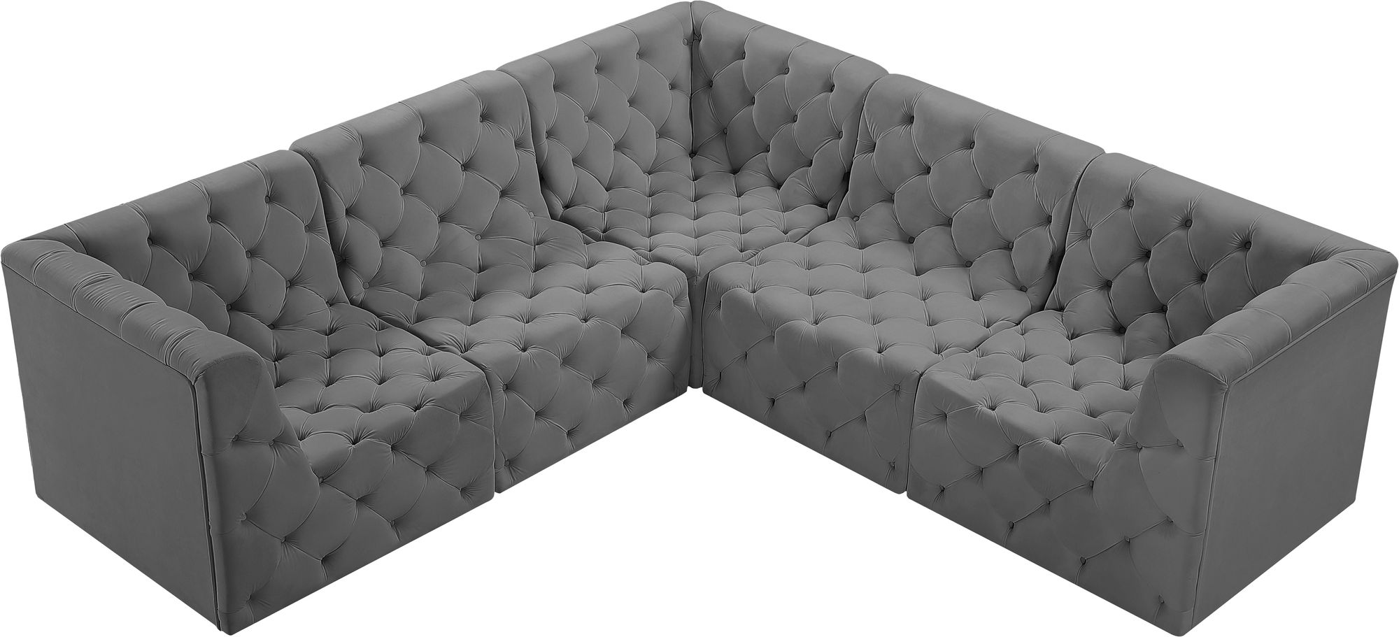 Tuft 99" 5-Piece Velvet Modular Sectional