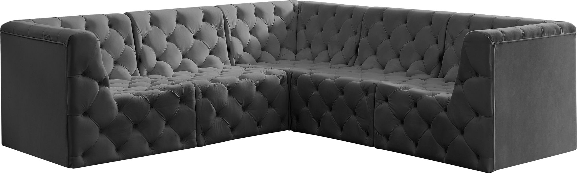 Tuft 99" 5-Piece Velvet Modular Sectional