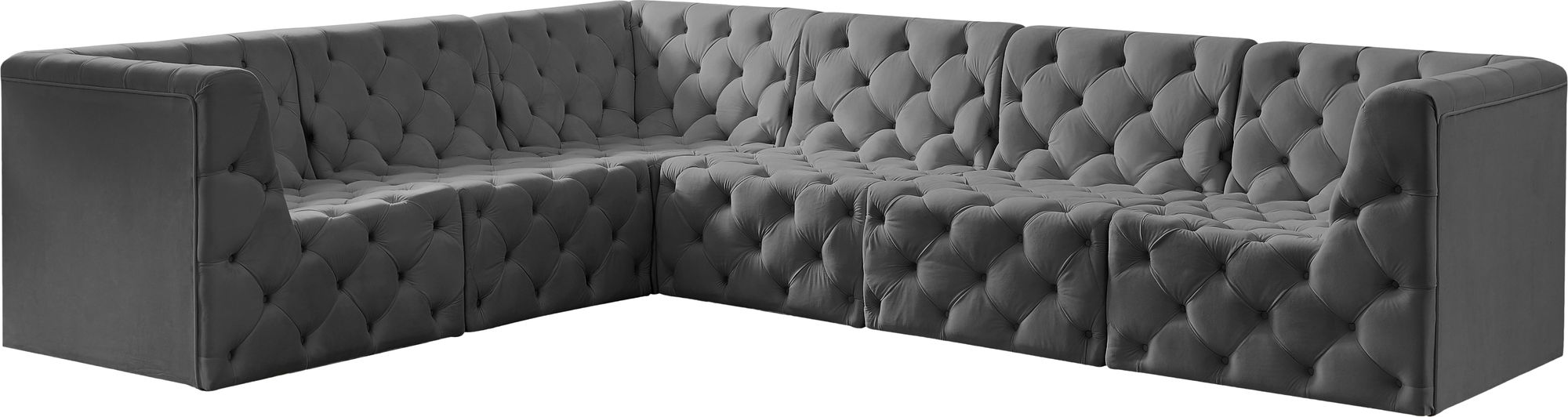 Tuft 128" 6-Piece Velvet Modular Sectional
