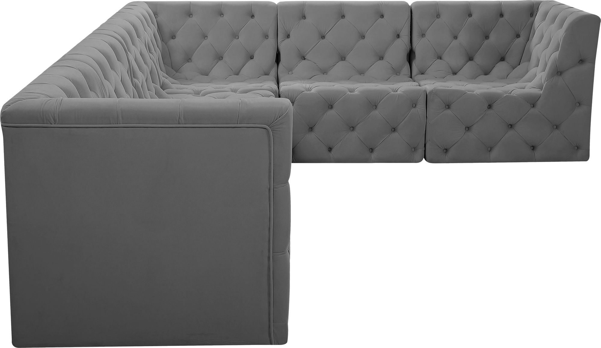 Tuft 128" 6-Piece Velvet Modular Sectional