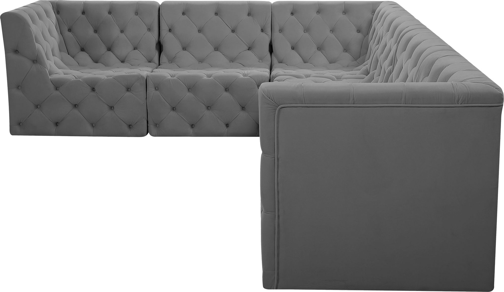 Tuft 128" 6-Piece Velvet Modular Sectional