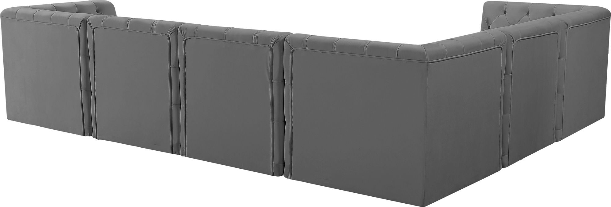Tuft 128" 6-Piece Velvet Modular Sectional