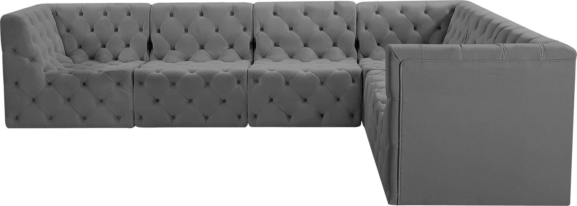 Tuft 128" 6-Piece Velvet Modular Sectional