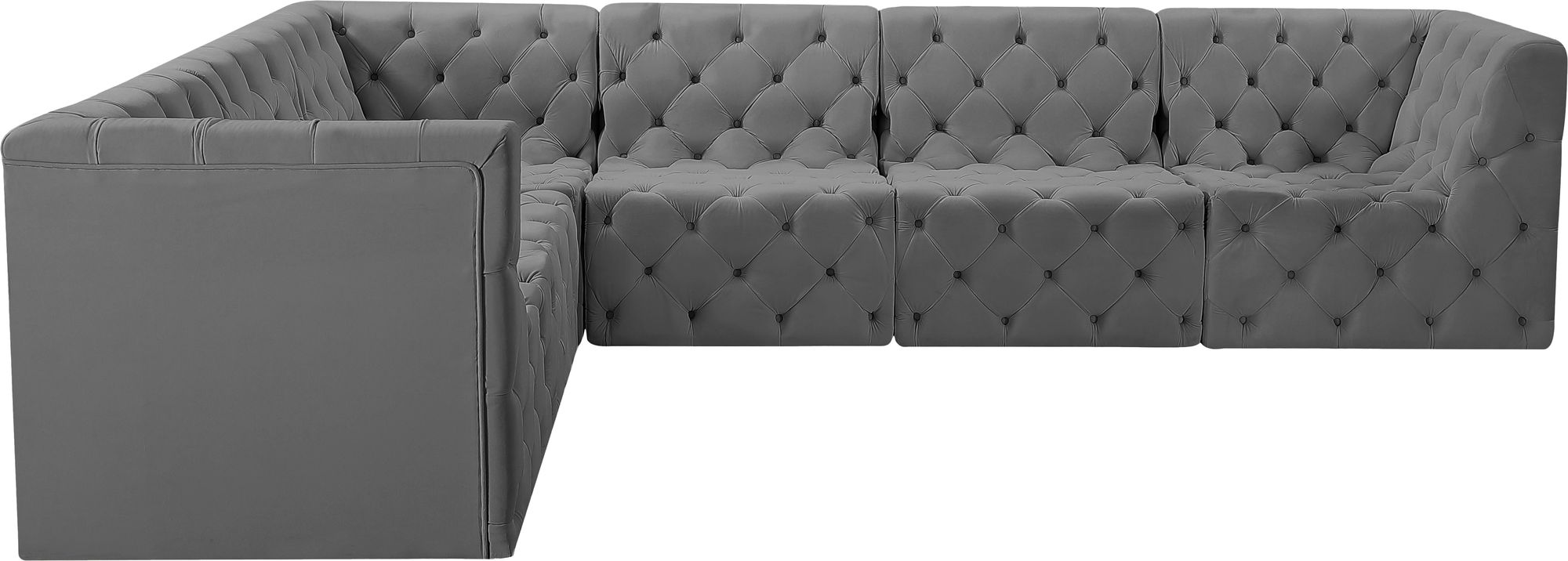 Tuft 128" 6-Piece Velvet Modular Sectional