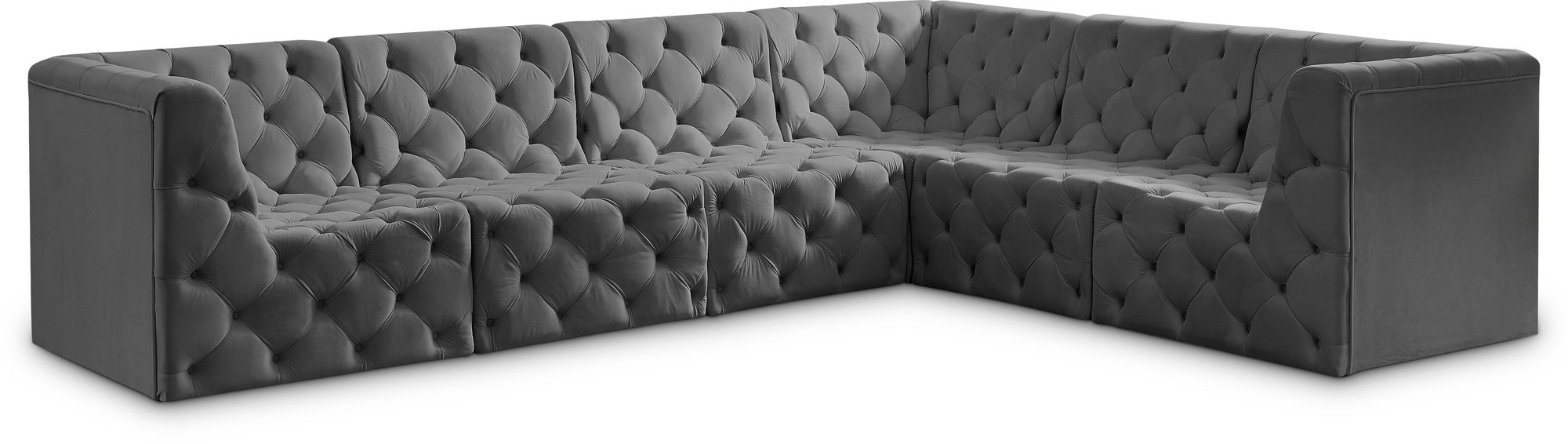 Tuft 128" 6-Piece Velvet Modular Sectional