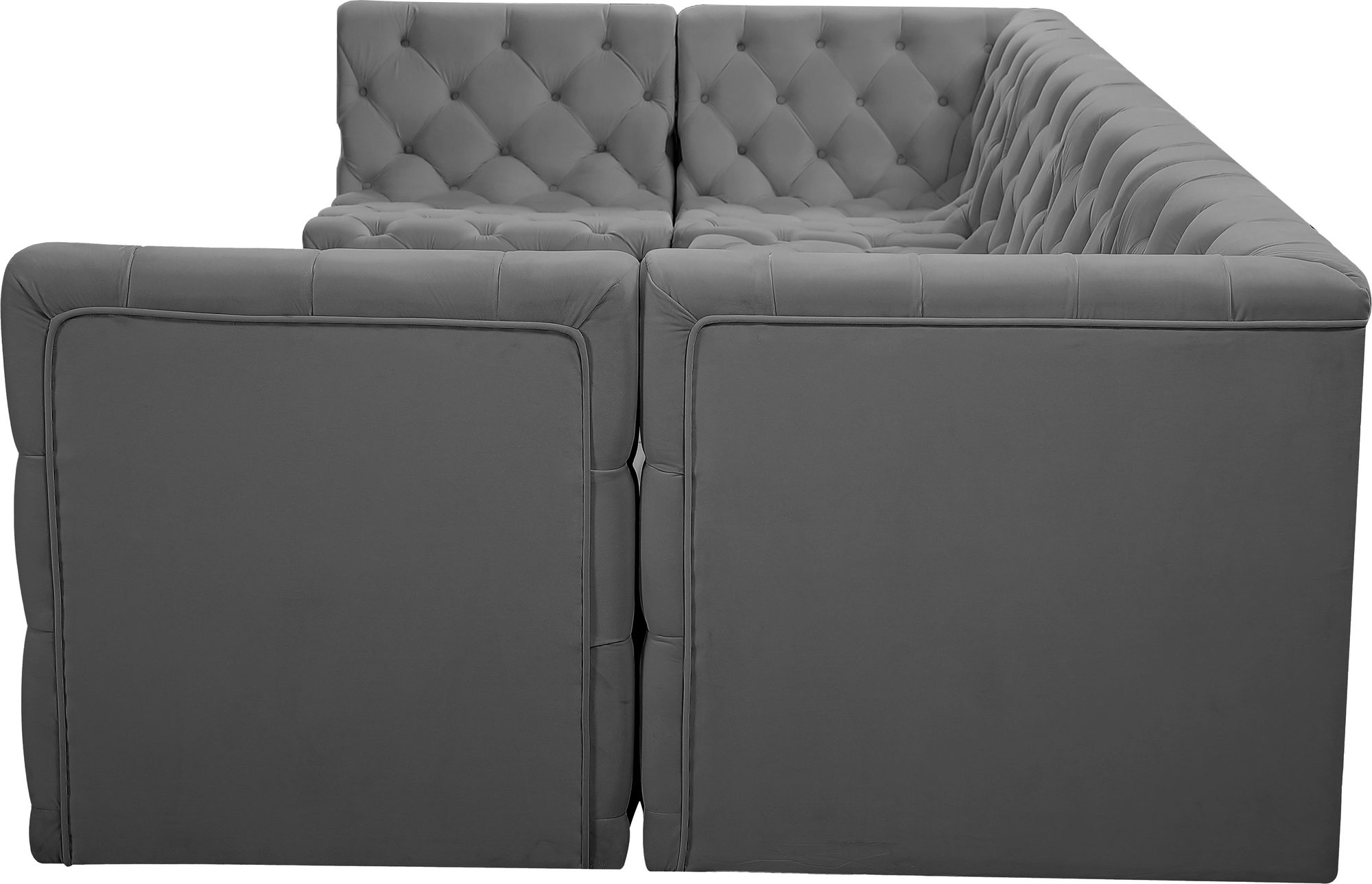 Tuft 128" 6-Piece Velvet Modular U-Shape Sectional