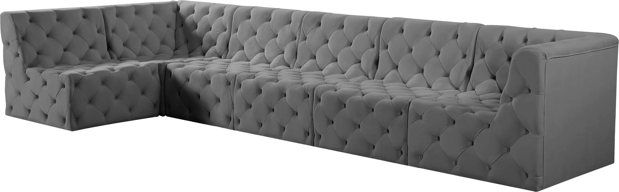 Tuft 157" 6-Piece Velvet Modular Sectional