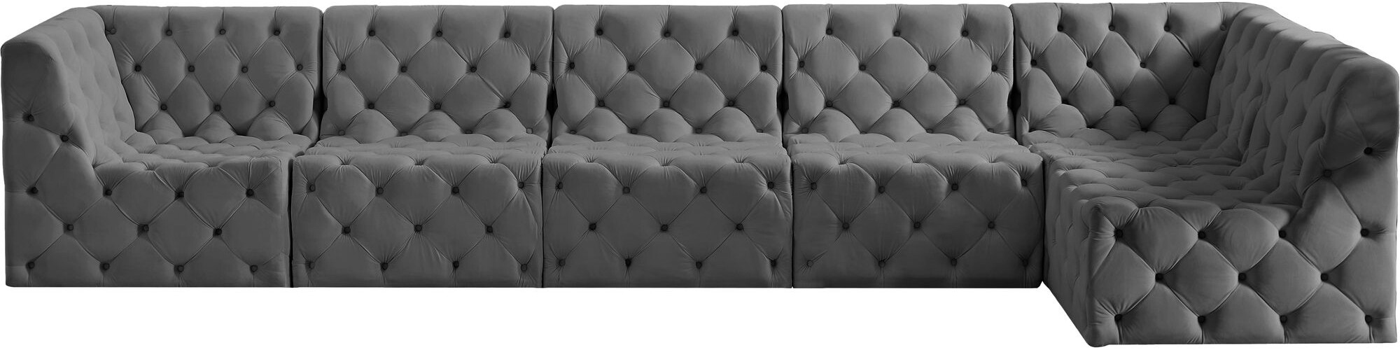 Tuft 157" 6-Piece Velvet Modular Sectional