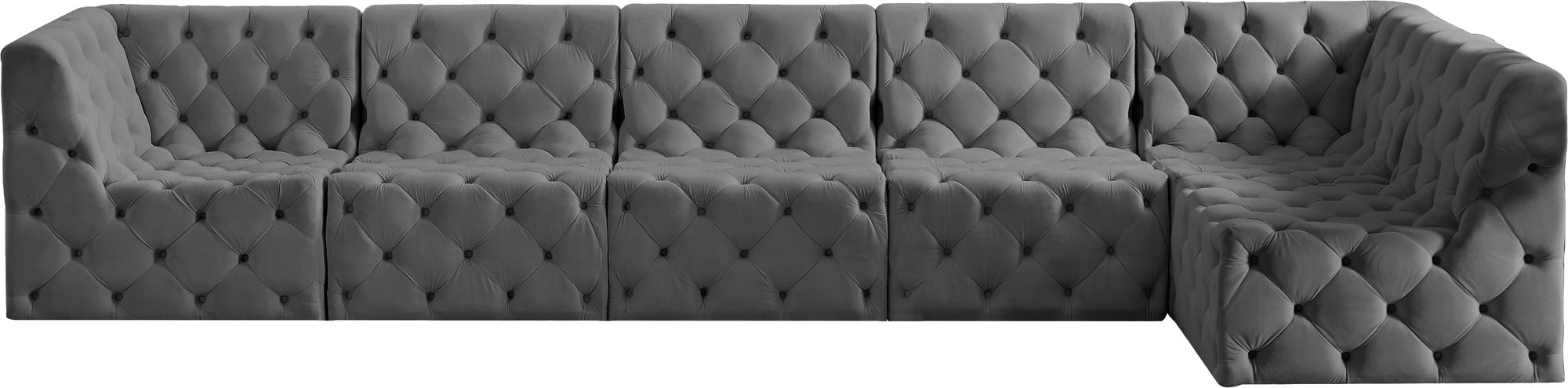 Tuft 157" 6-Piece Velvet Modular Sectional