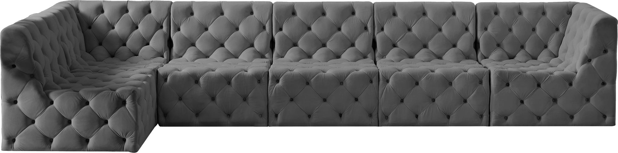 Tuft 157" 6-Piece Velvet Modular Sectional