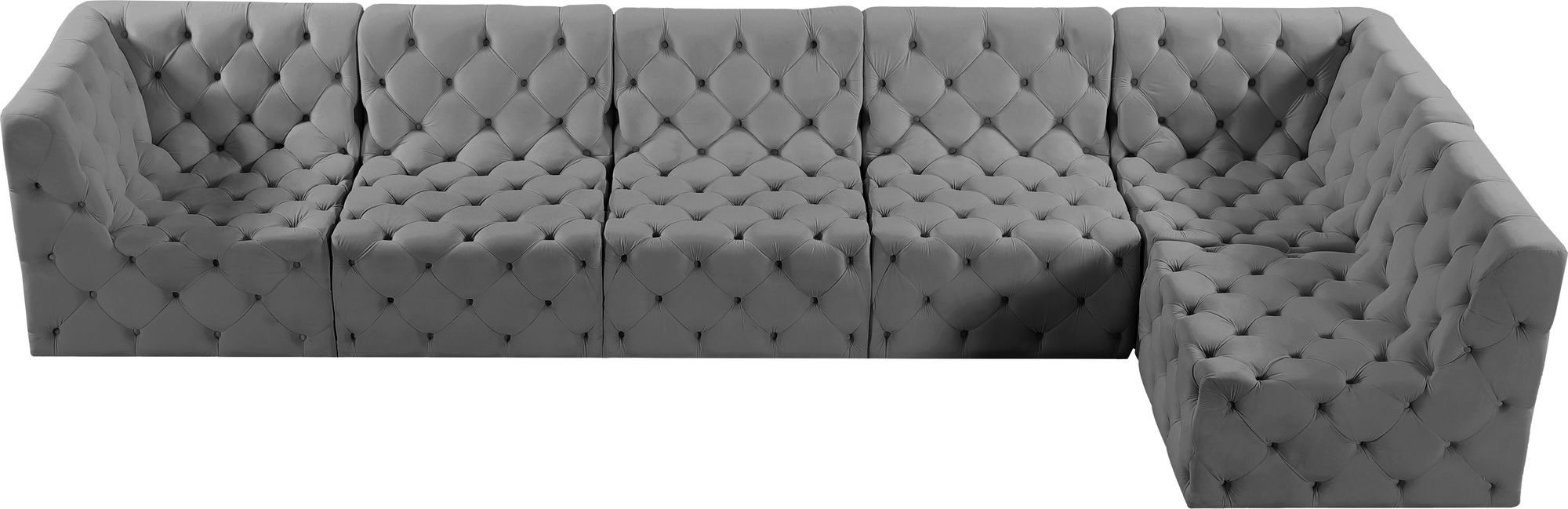 Tuft 157" 6-Piece Velvet Modular Sectional