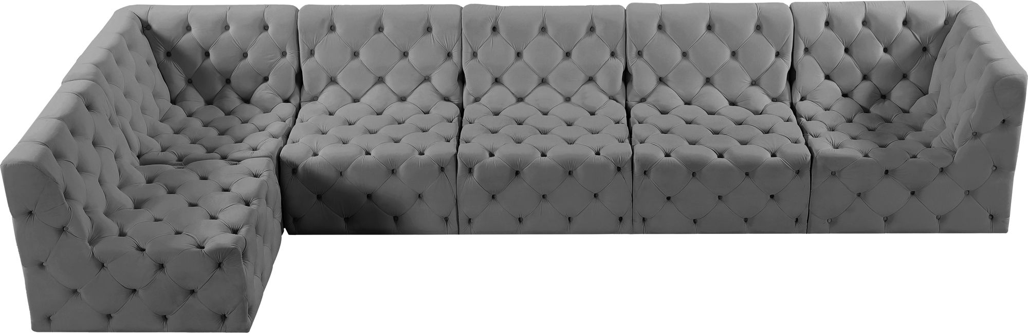Tuft 157" 6-Piece Velvet Modular Sectional
