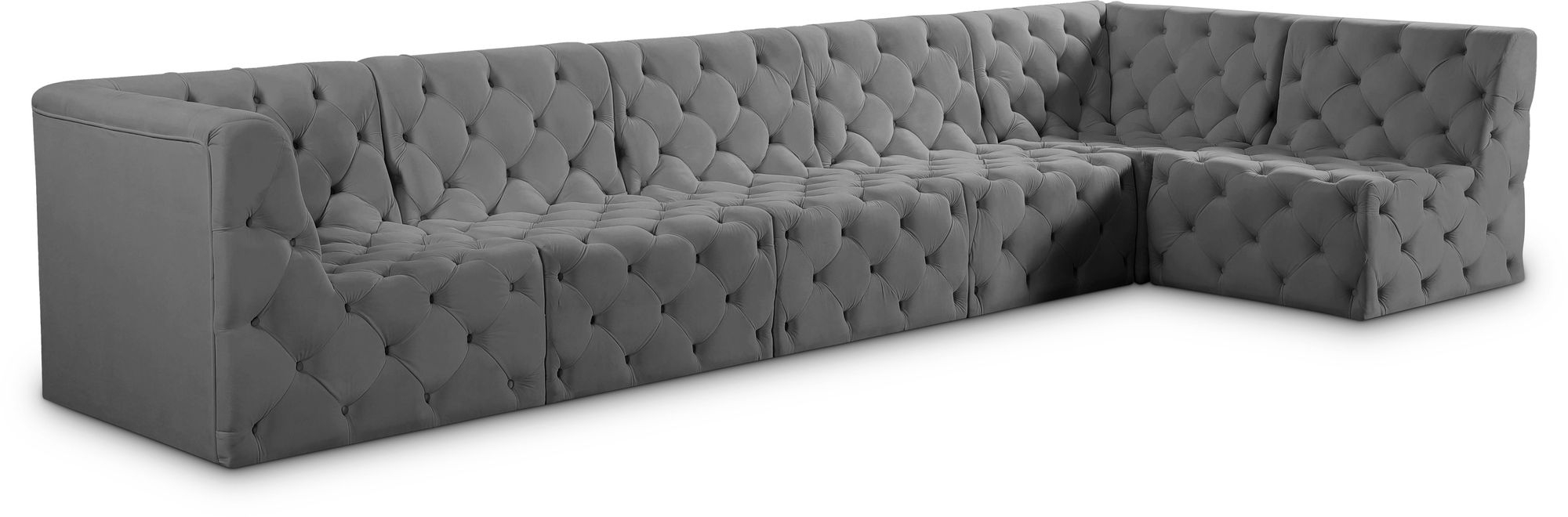 Tuft 157" 6-Piece Velvet Modular Sectional