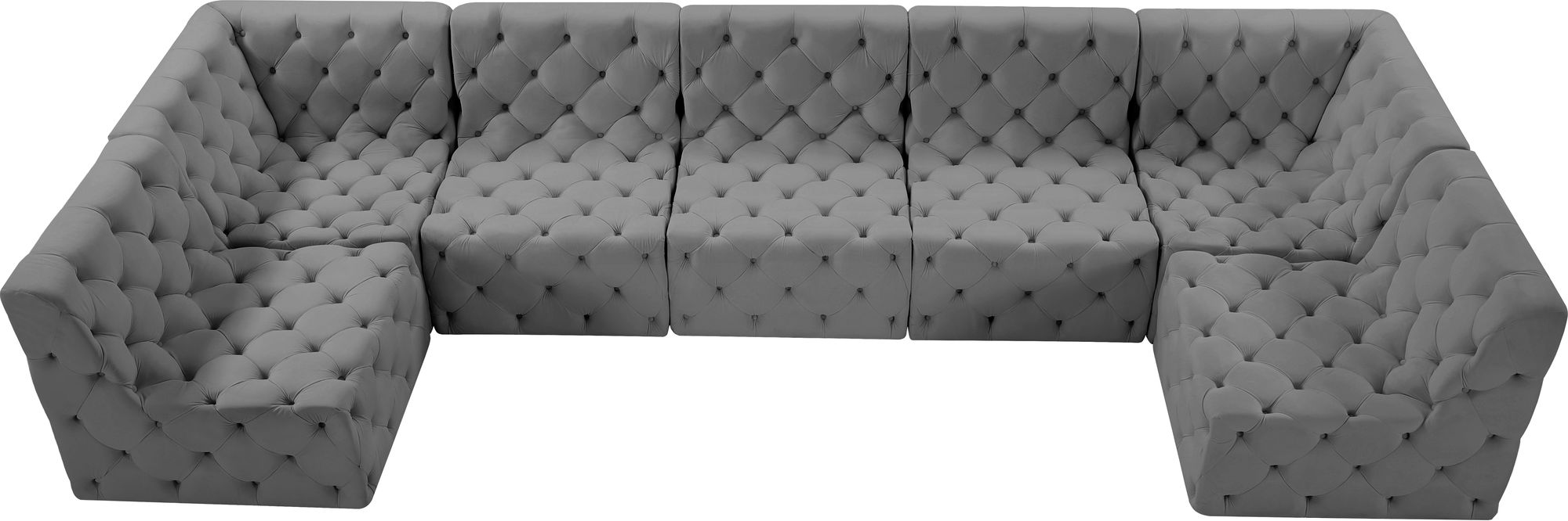 Tuft 157" 7-Piece Velvet Modular Sectional