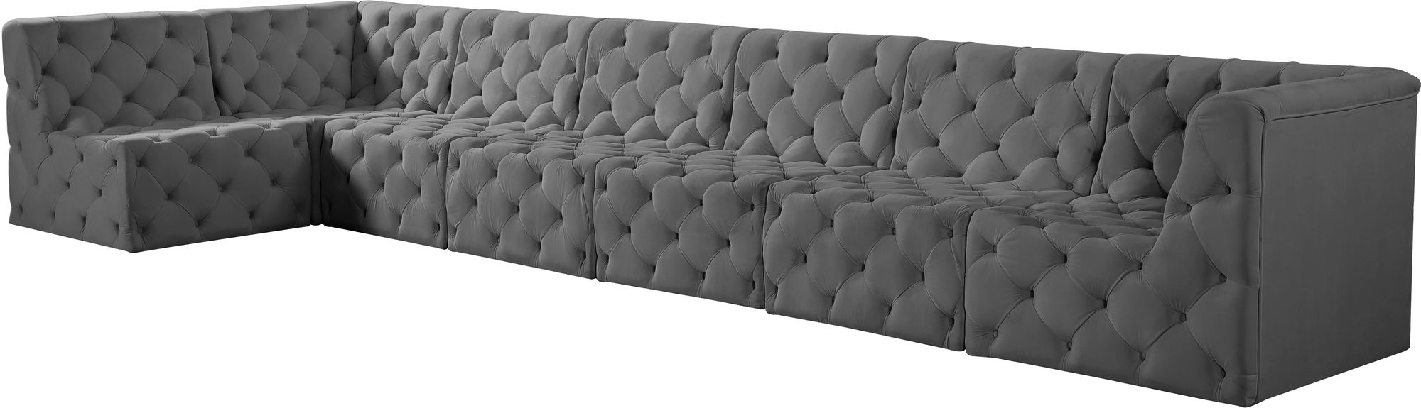 Tuft 186" 7-Piece Velvet Modular Sectional