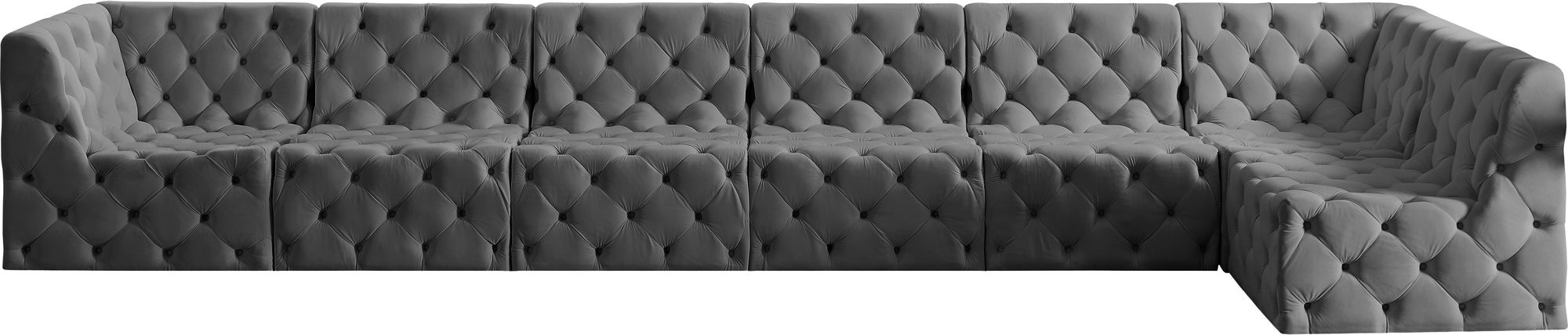 Tuft 186" 7-Piece Velvet Modular Sectional