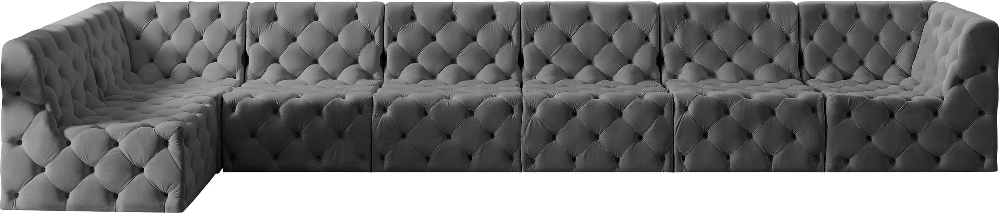 Tuft 186" 7-Piece Velvet Modular Sectional