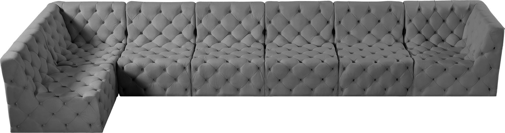 Tuft 186" 7-Piece Velvet Modular Sectional