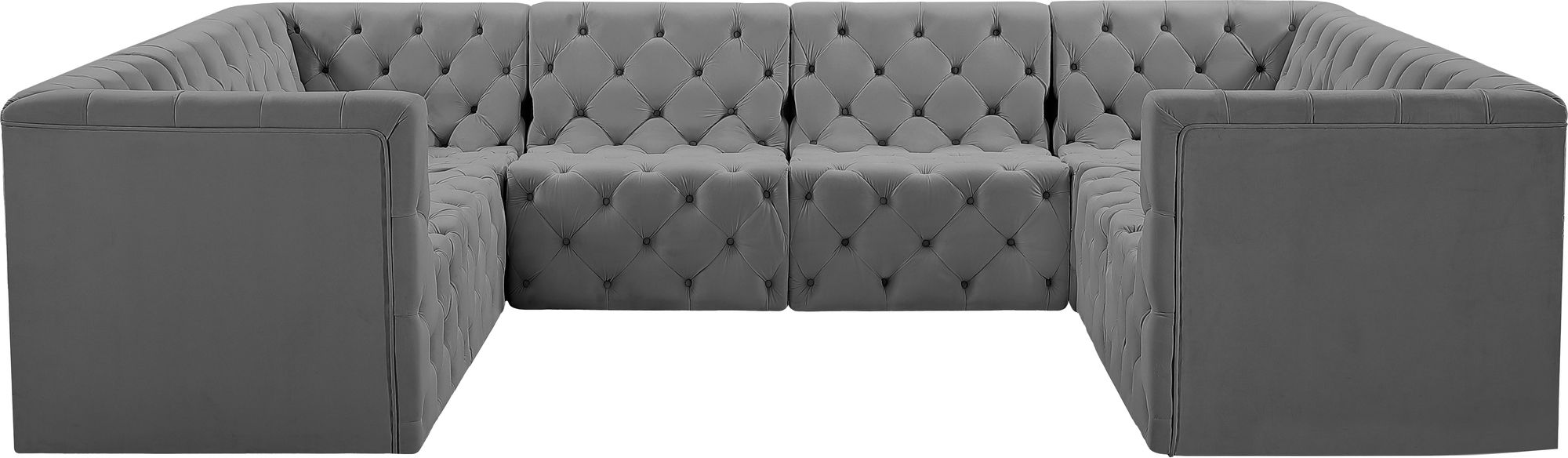 Tuft 128" 8-Piece Velvet Modular Sectional