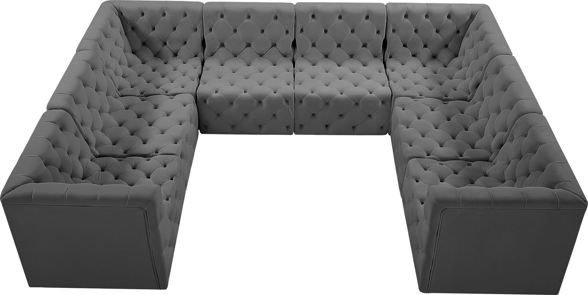Tuft 128" 8-Piece Velvet Modular Sectional