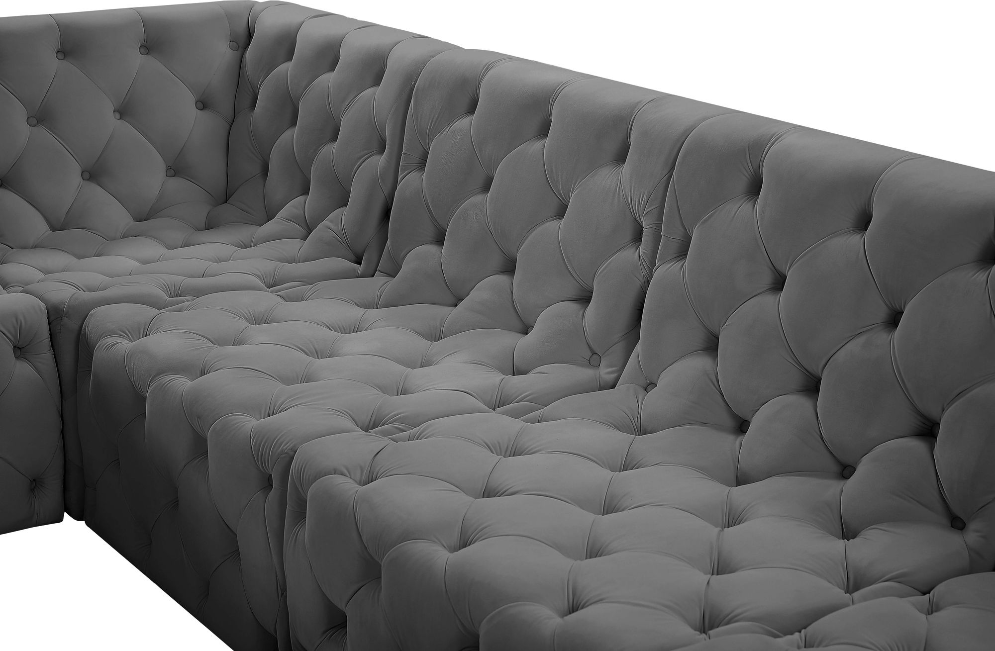 Tuft 128" 8-Piece Velvet Modular Sectional