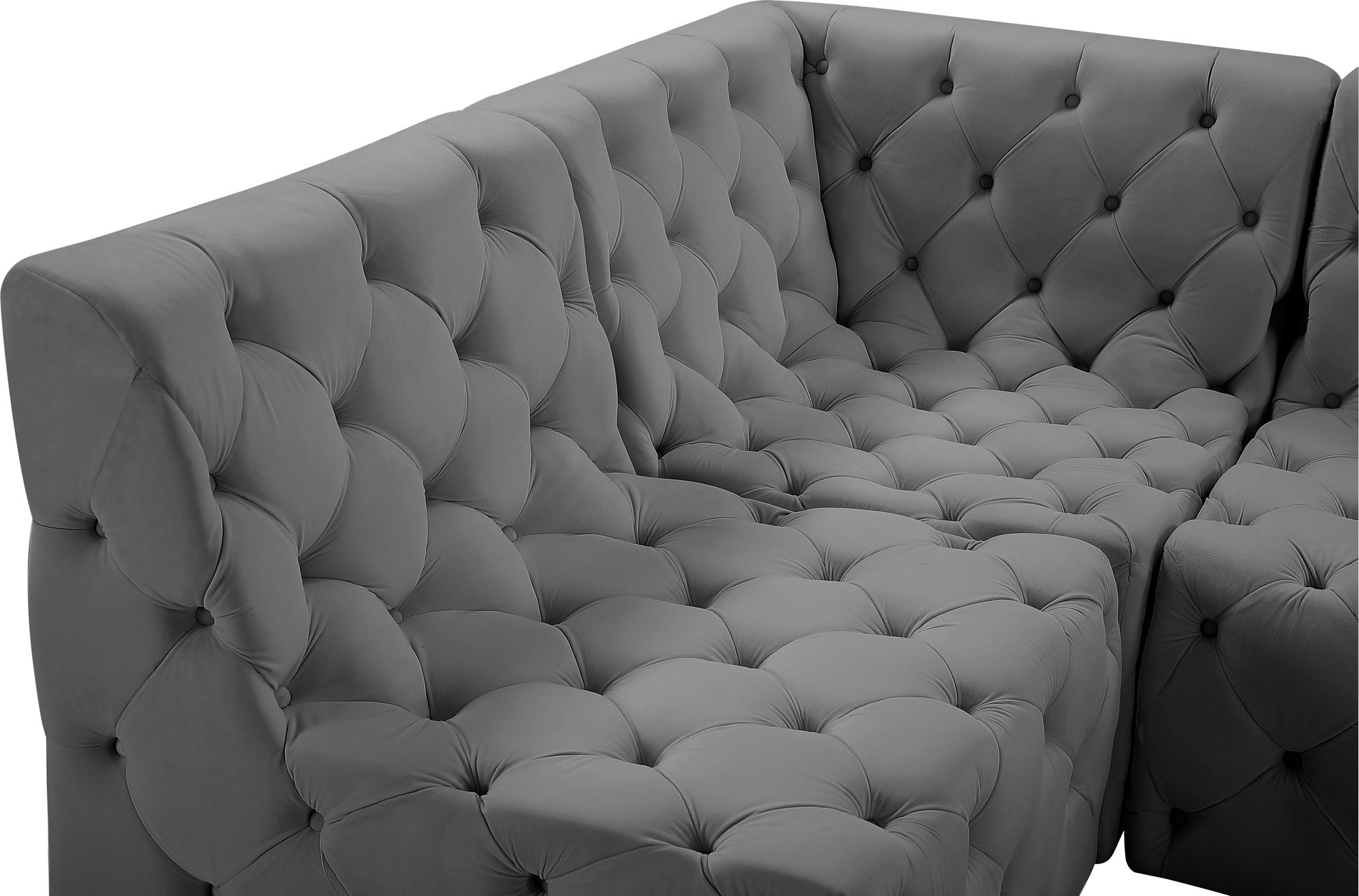 Tuft 215" 8-Piece Velvet Modular Sectional