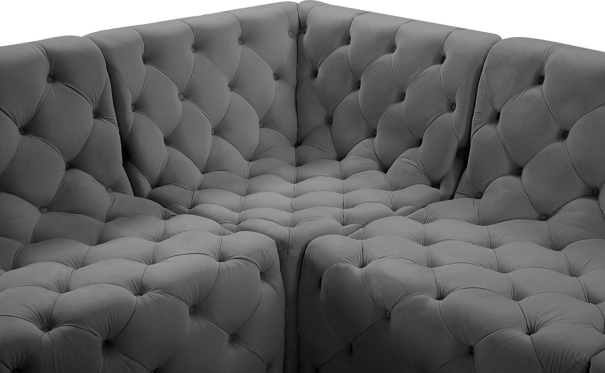 Tuft 215" 8-Piece Velvet Modular Sectional