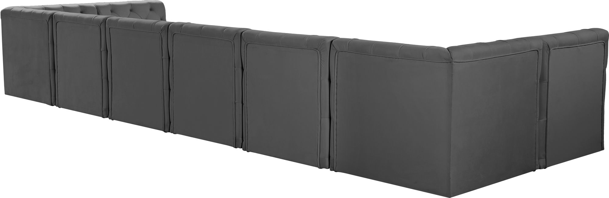 Tuft 215" 8-Piece Velvet Modular Sectional