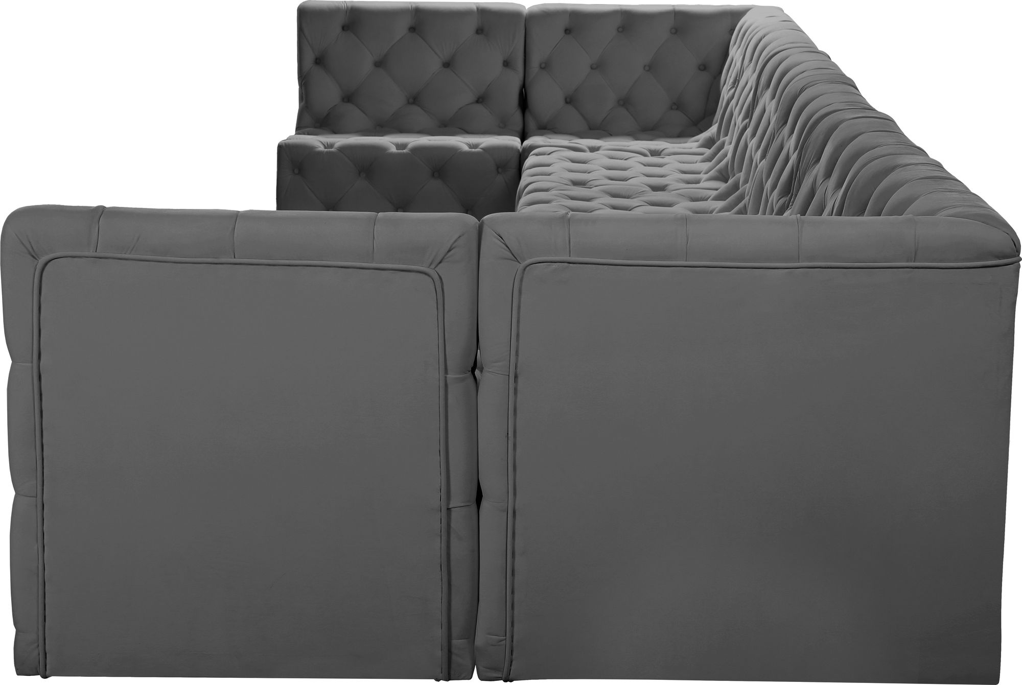 Tuft 215" 8-Piece Velvet Modular Sectional