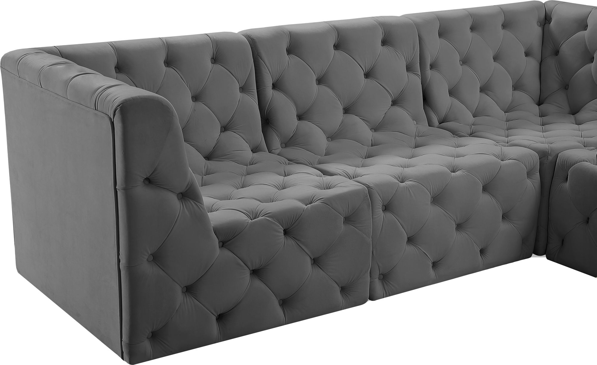 Tuft 215" 8-Piece Velvet Modular Sectional