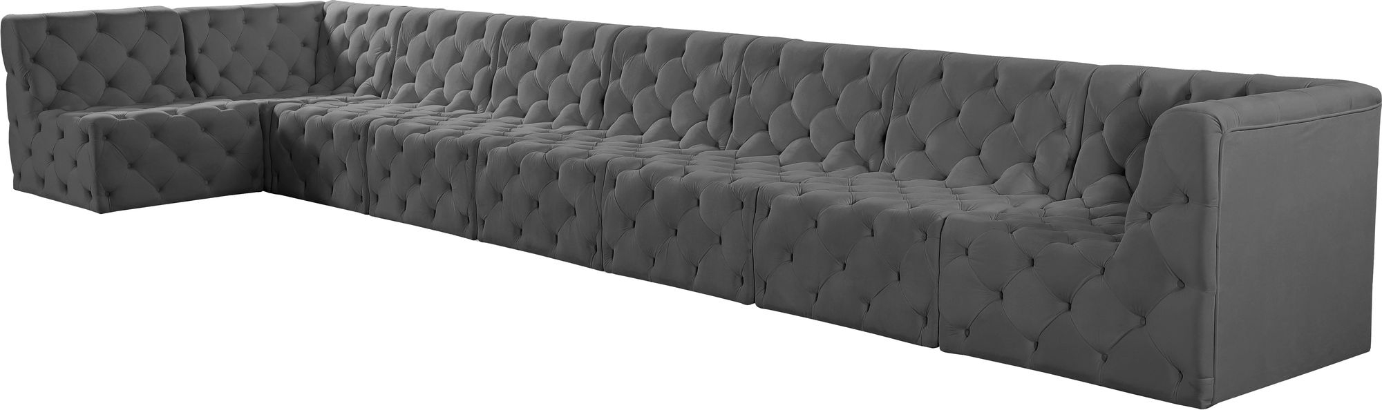 Tuft 186" 8-Piece Velvet Modular Sectional