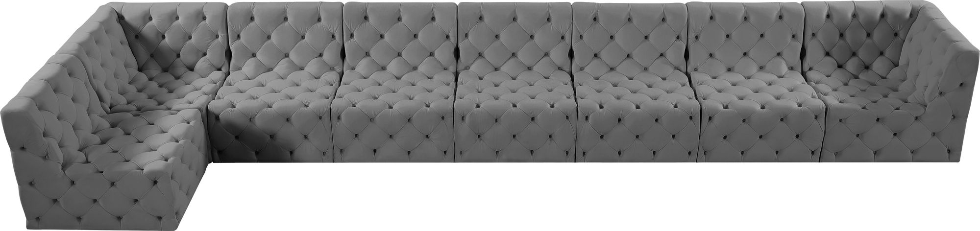 Tuft 186" 8-Piece Velvet Modular Sectional