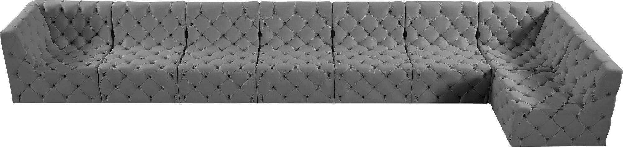 Tuft 186" 8-Piece Velvet Modular Sectional