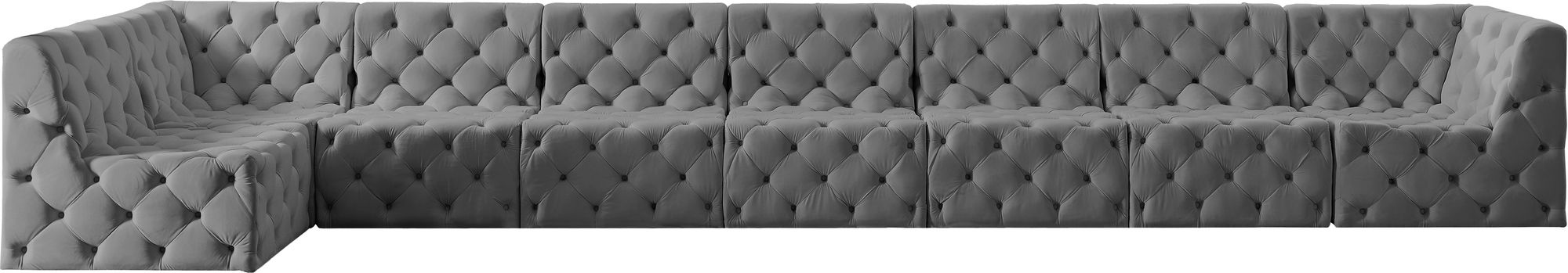 Tuft 186" 8-Piece Velvet Modular Sectional