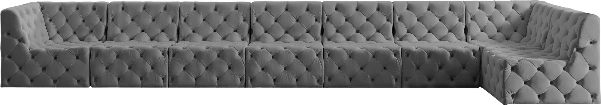 Tuft 186" 8-Piece Velvet Modular Sectional