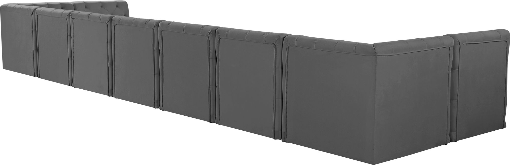 Tuft 215" 9-Piece Velvet Modular Sectional