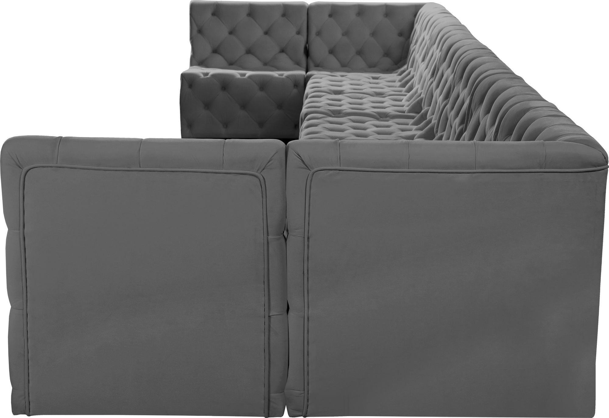 Tuft 215" 9-Piece Velvet Modular Sectional