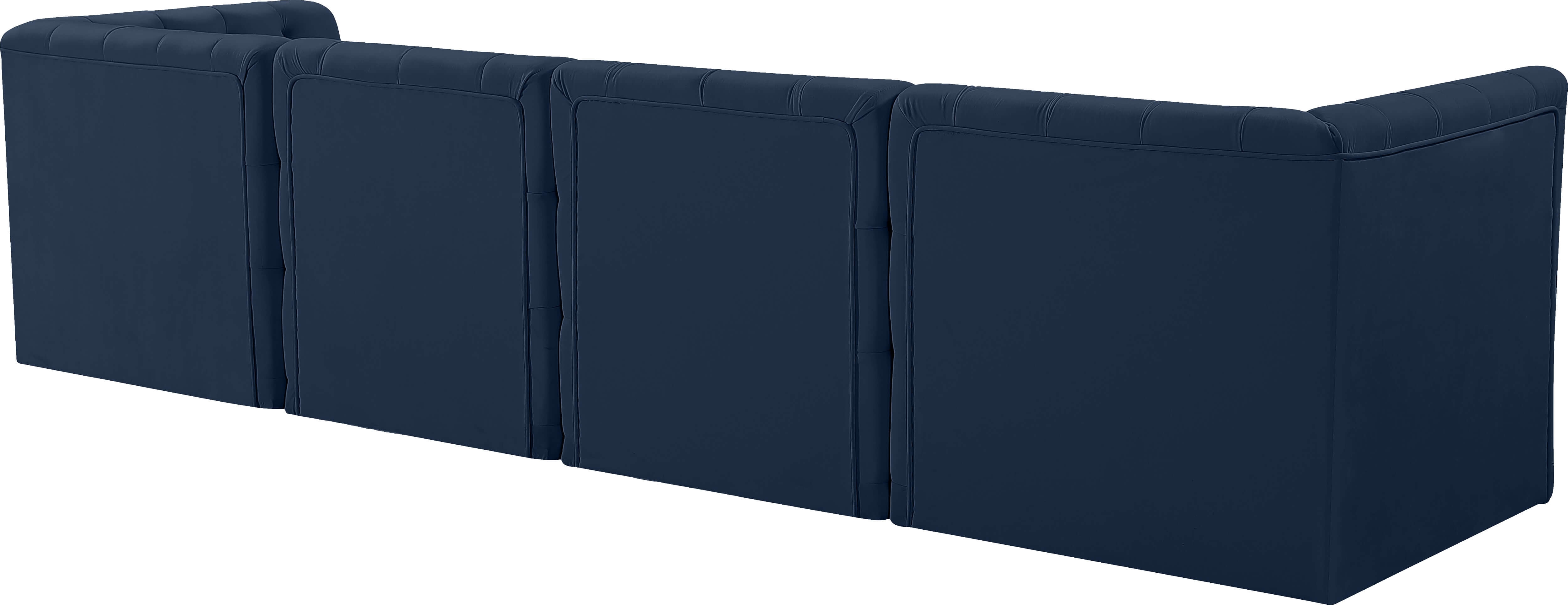 Tuft 128" Velvet Modular Sofa